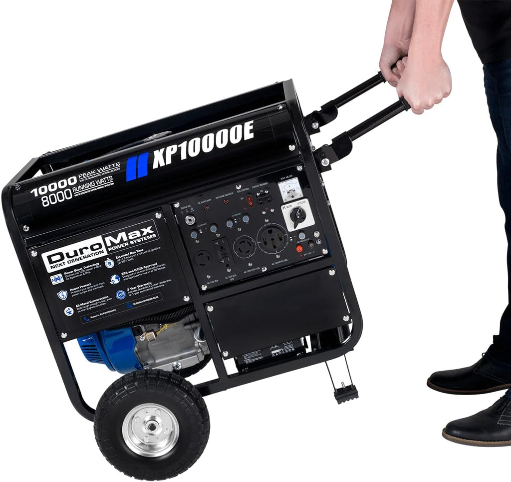 DuroMax XP13000EH 13,000-Watt Dual Fuel Portable Generator – Gas & Propane, Electric Start