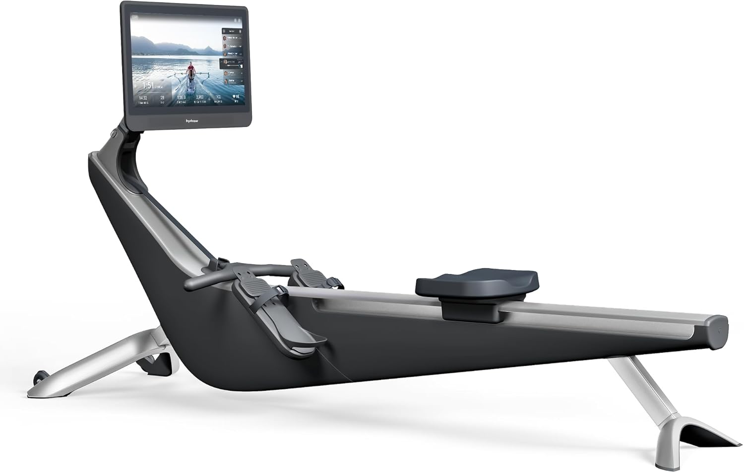 Hydrow Origin Rowing Machine with 22″ HD Rotating Screen, Upright Storage