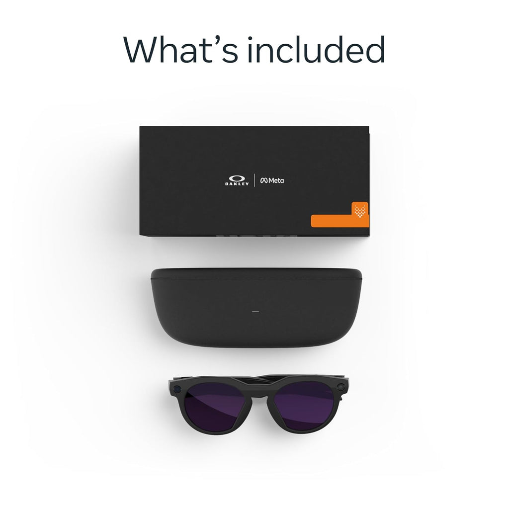 Oakley Meta HSTN Smart AI Glasses with Camera, Audio & Video, 8‑Hour Battery, 3K HD
