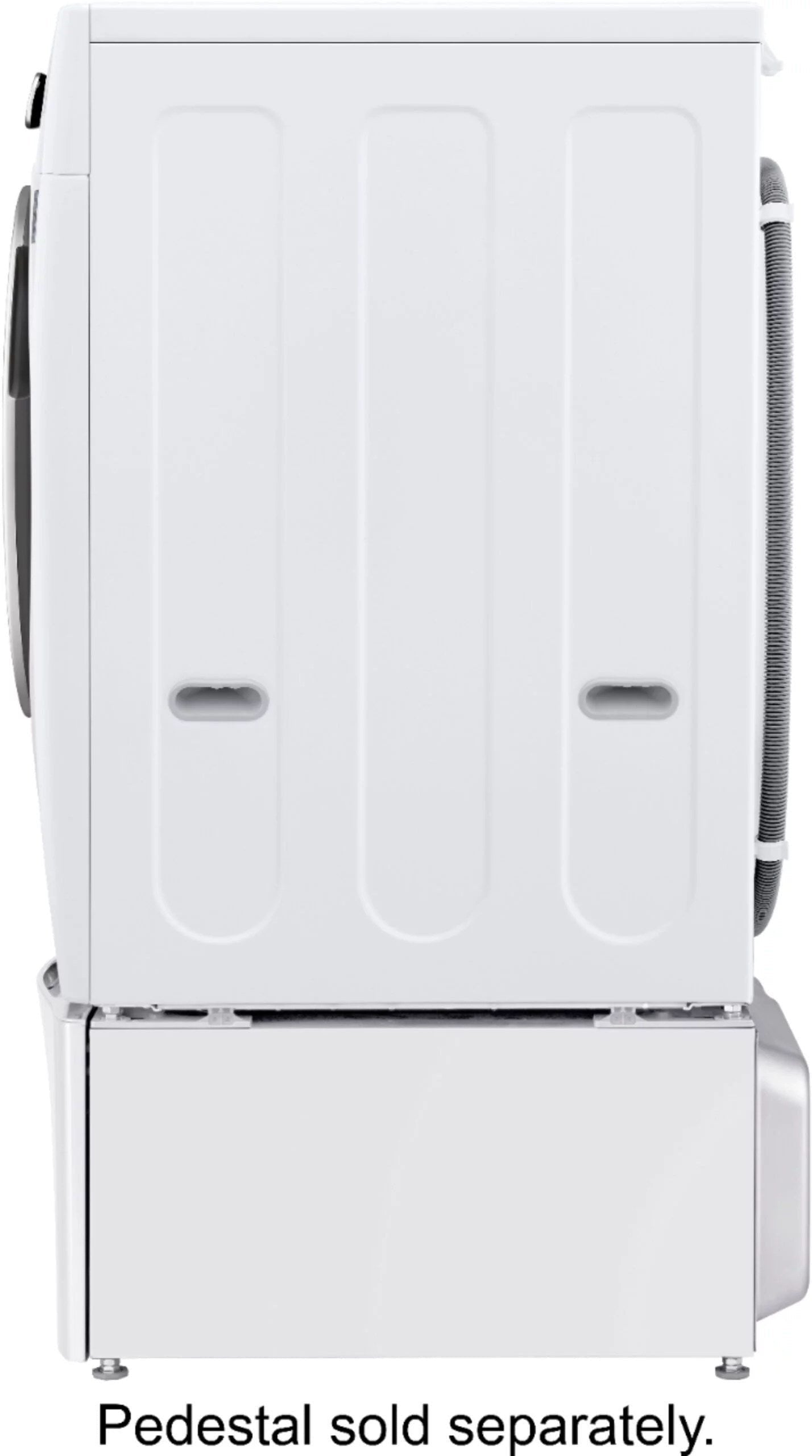 LG – 5.0 Cu. Ft. High-Efficiency Stackable Smart Front Load Washer with Steam and Built-In Intelligence – White