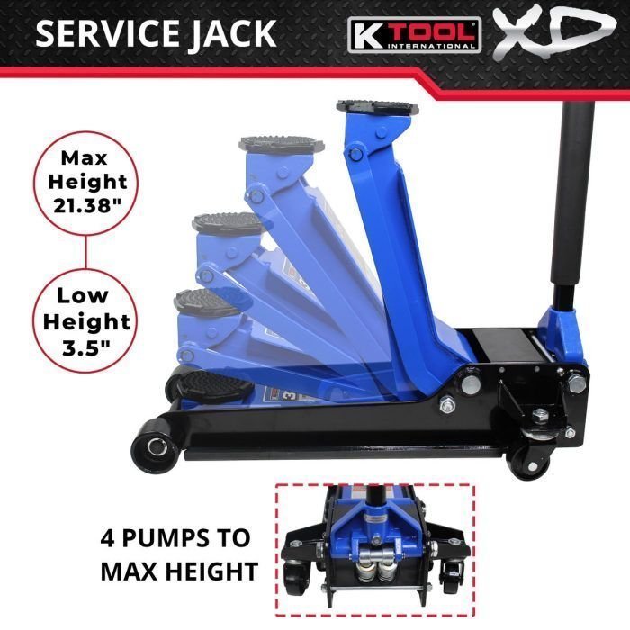 K Tool Heavy-Duty Low-Profile 3.33 Ton Floor Jack