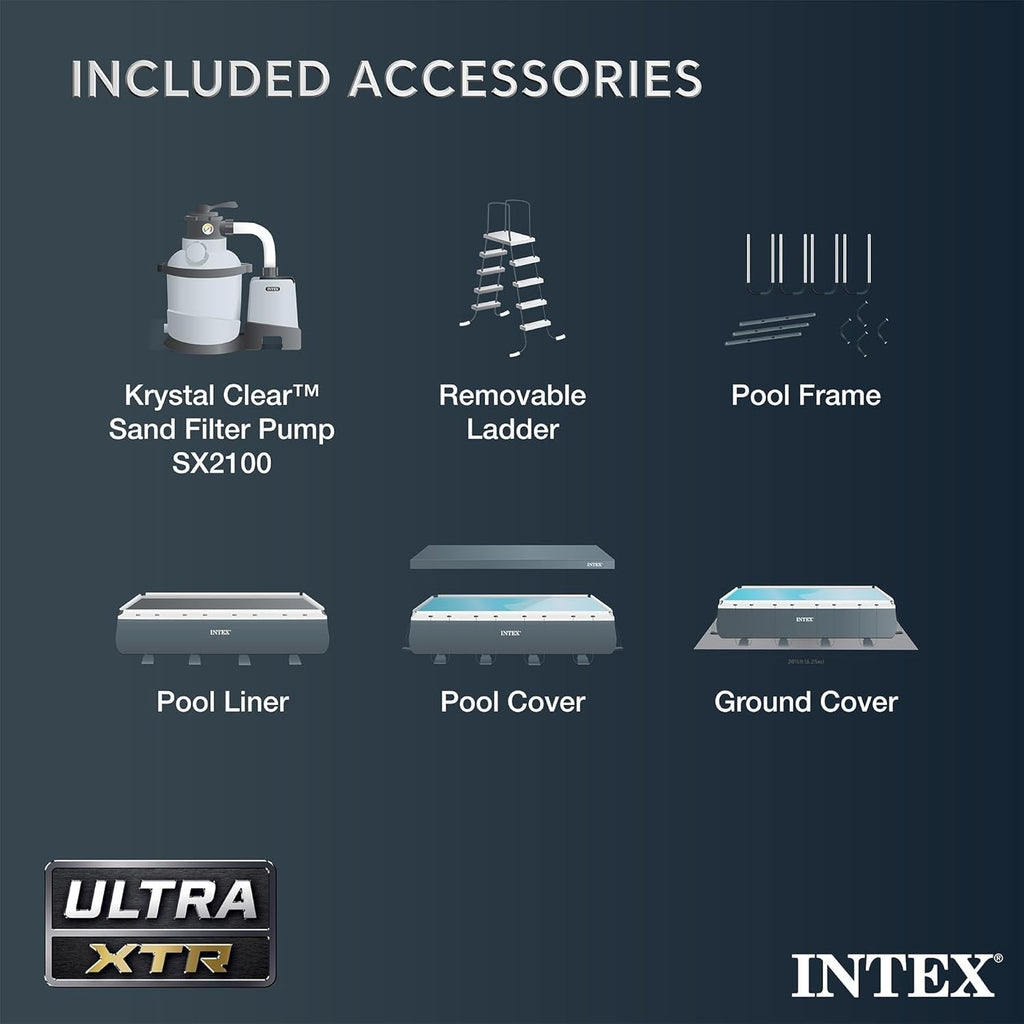 Intex Ultra XTR Rectangular Swimming Pool Set with Pump