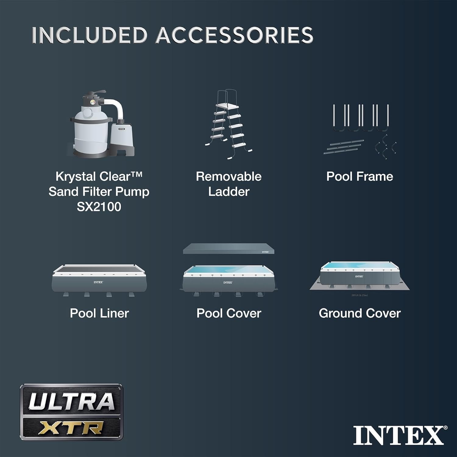 Intex Ultra XTR Rectangular Swimming Pool Set with Pump