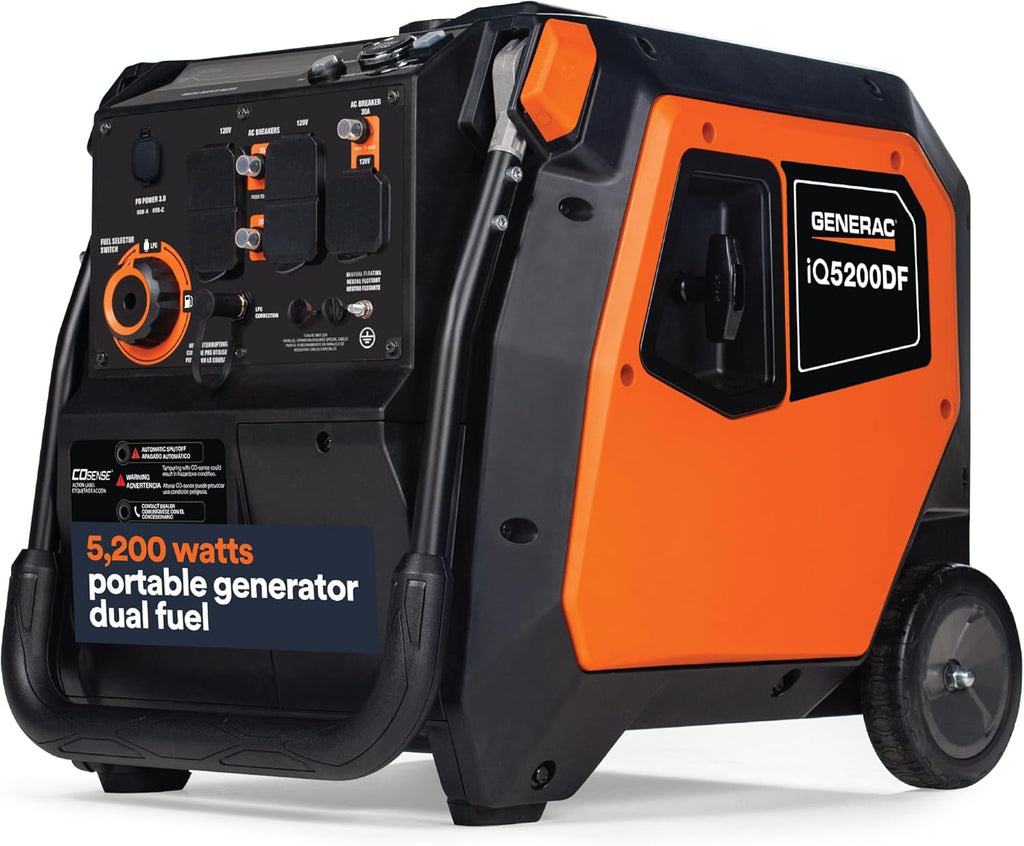 Generac 3,300-Watt Gas Powered Portable Inverter Generator – Lightweight and Compact
