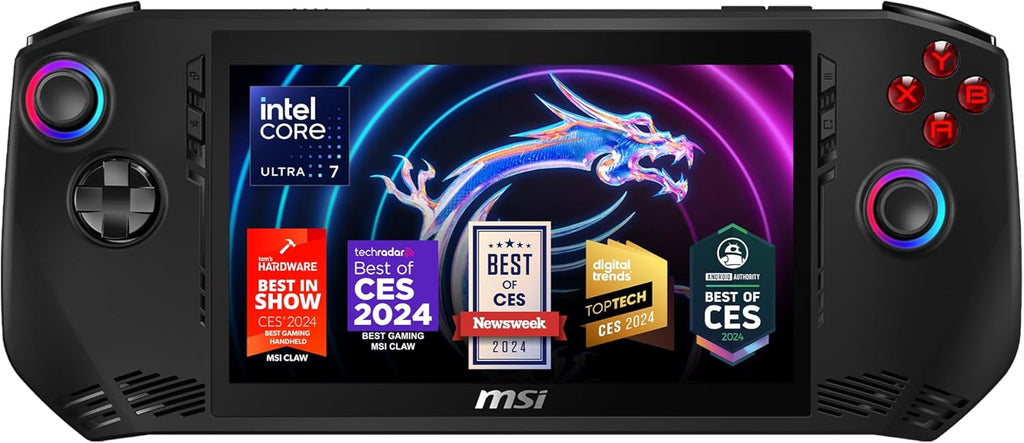 MSI Claw A1M PC Gaming Handheld: Intel Ultra 7-155H, 7″ FHD 120Hz Display, 16GB