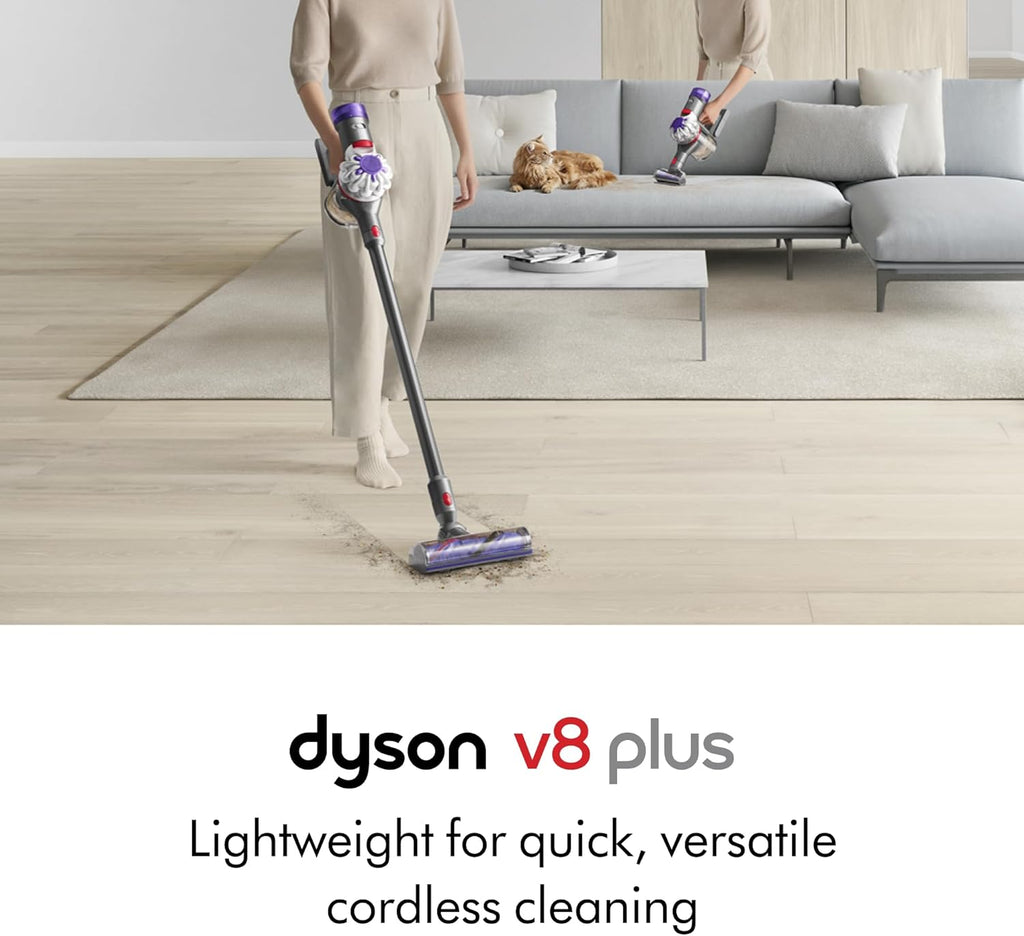 Dyson V8 Plus Cordless Vacuum, Cleans Hard Floors and Carpets