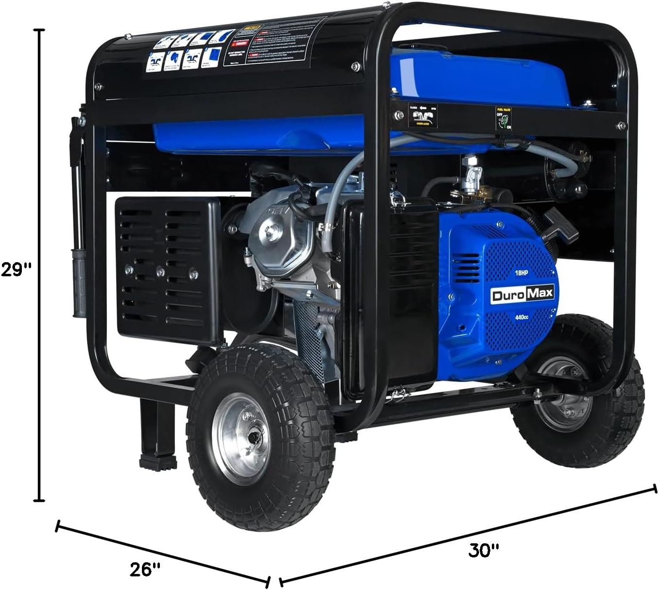 DuroMax XP13000EH 13,000-Watt Dual Fuel Portable Generator – Gas & Propane, Electric Start