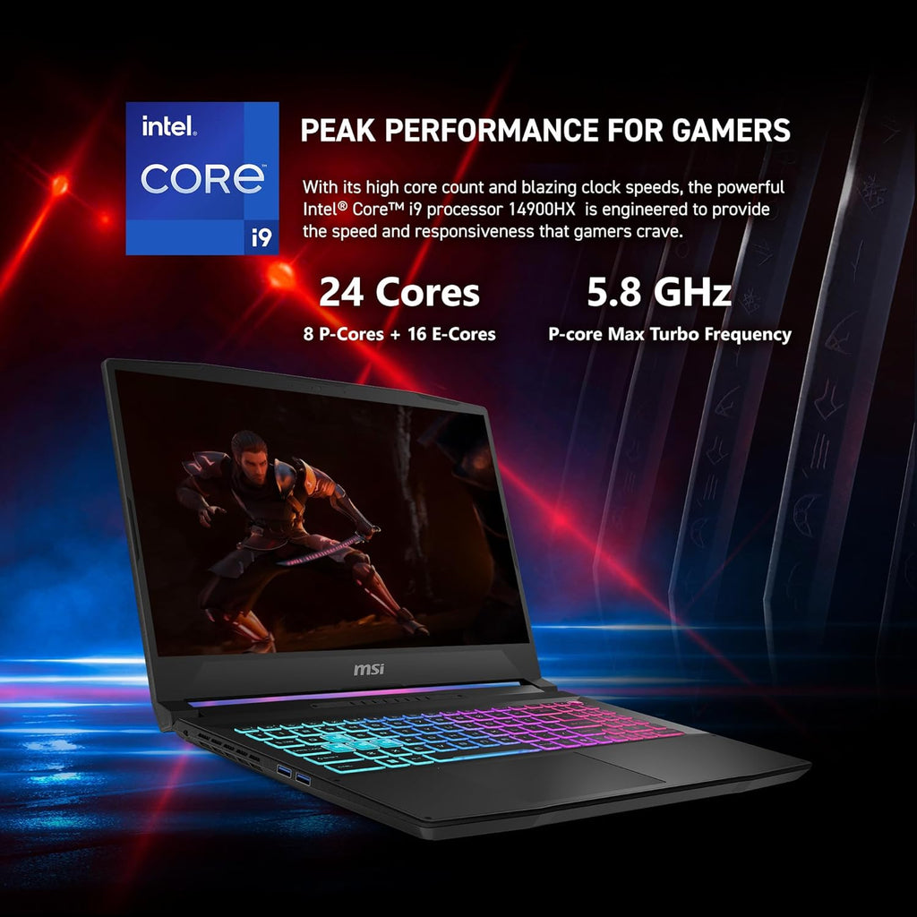 MSI Katana 15 HX 15.6” 165Hz QHD+ Gaming Laptop  Intel Core i9-14900HX