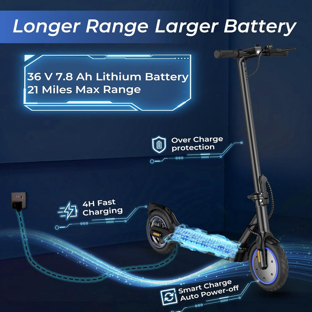 Electric Scooter for Kids & Teens, 500–1000W, 18–25 MPH, 21–28 Mile Range