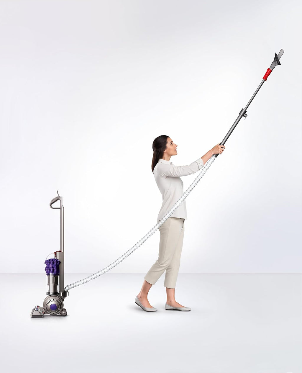 Dyson DC50 Animal Compact Upright Vacuum Cleaner, Iron/Purple – Corded