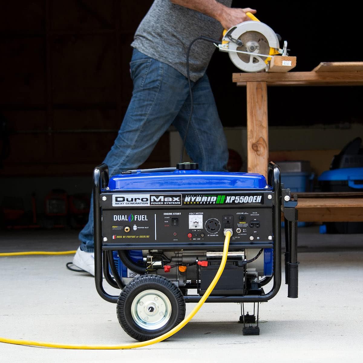 DuroMax XP13000EH 13,000-Watt Dual Fuel Portable Generator – Gas & Propane, Electric Start