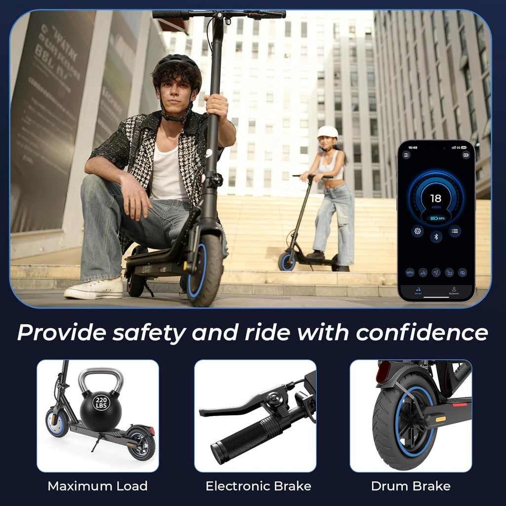 Electric Scooter for Kids & Teens, 500–1000W, 18–25 MPH, 21–28 Mile Range