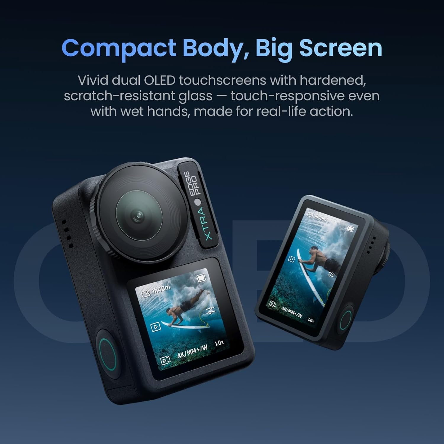 Action Camera 4K Waterproof to 52 ft with Hyper Stabilization & 3‑Hour Battery