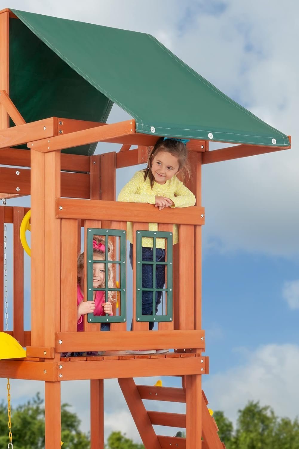 Creative Cedar Designs Cedar Cottage Wooden Swing Set