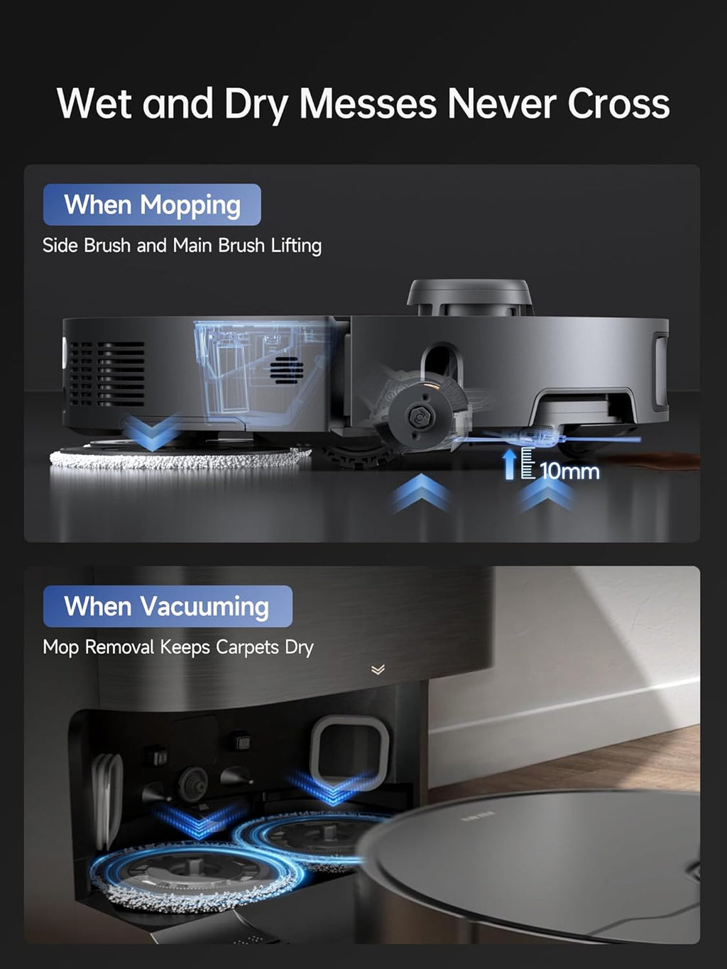 Dreame X40 Ultra Robot Vacuum with 12,000Pa Suction, Liftable Mop, Self-Cleaning & Auto-Empty