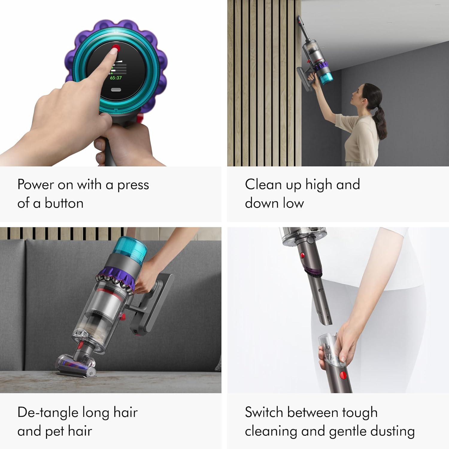 Dyson Gen5detect Cordless Vacuum, 280AW, 3 Power Modes