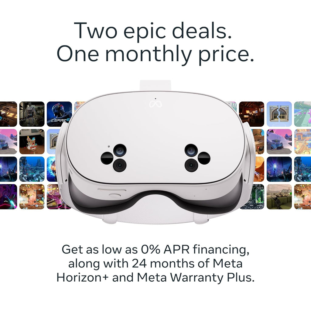 Meta Quest 3S 128GB VR Headset, Wireless, Snapdragon XR2 Gen 2, 2.5‑Hour Battery, Includes Gorilla Tag Bundle