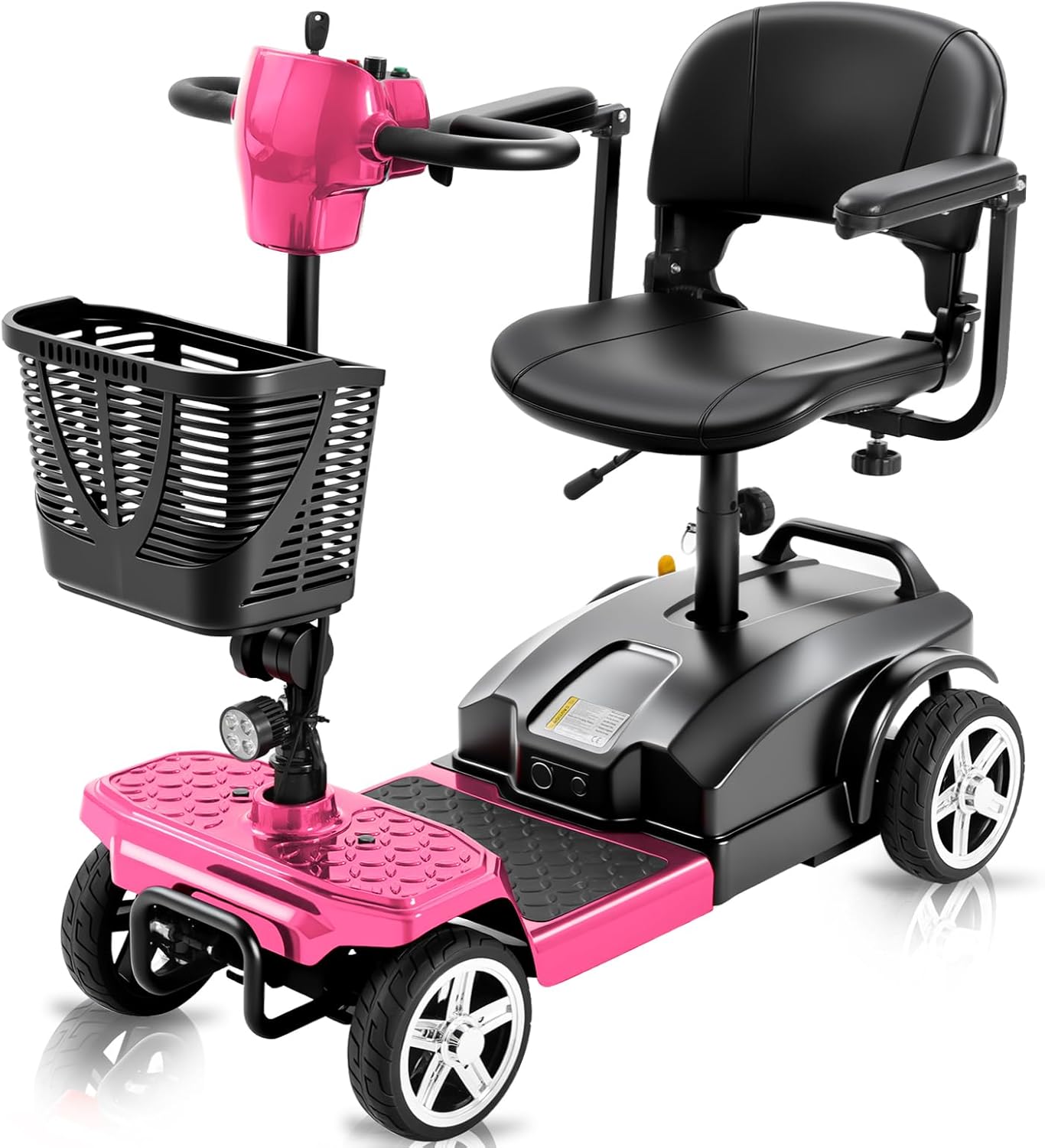 4-Wheel Mobility Scooter for Adults & Seniors, 15–30 Mile Range, 350W, Removable Battery, Compact