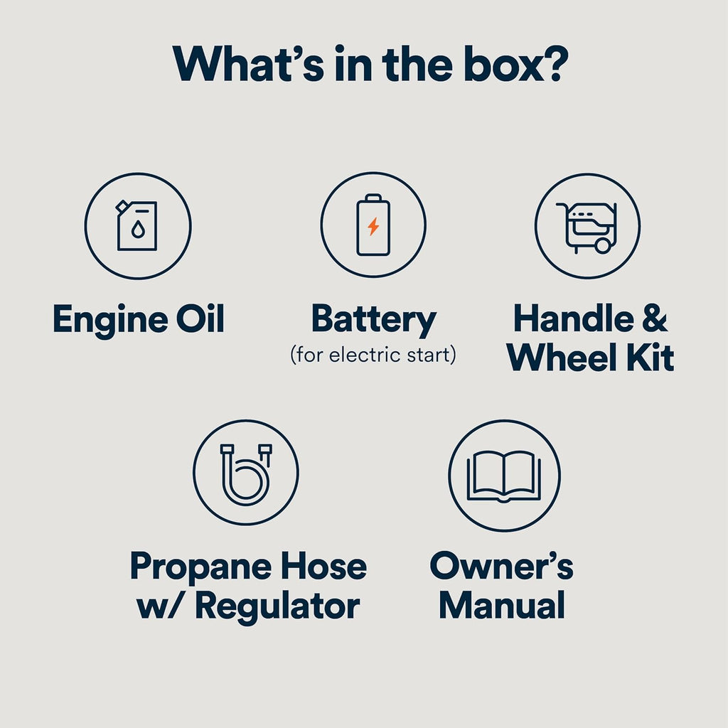 Generac 8,125 Starting Watt Portable Gas Generator – Includes Extension Cord