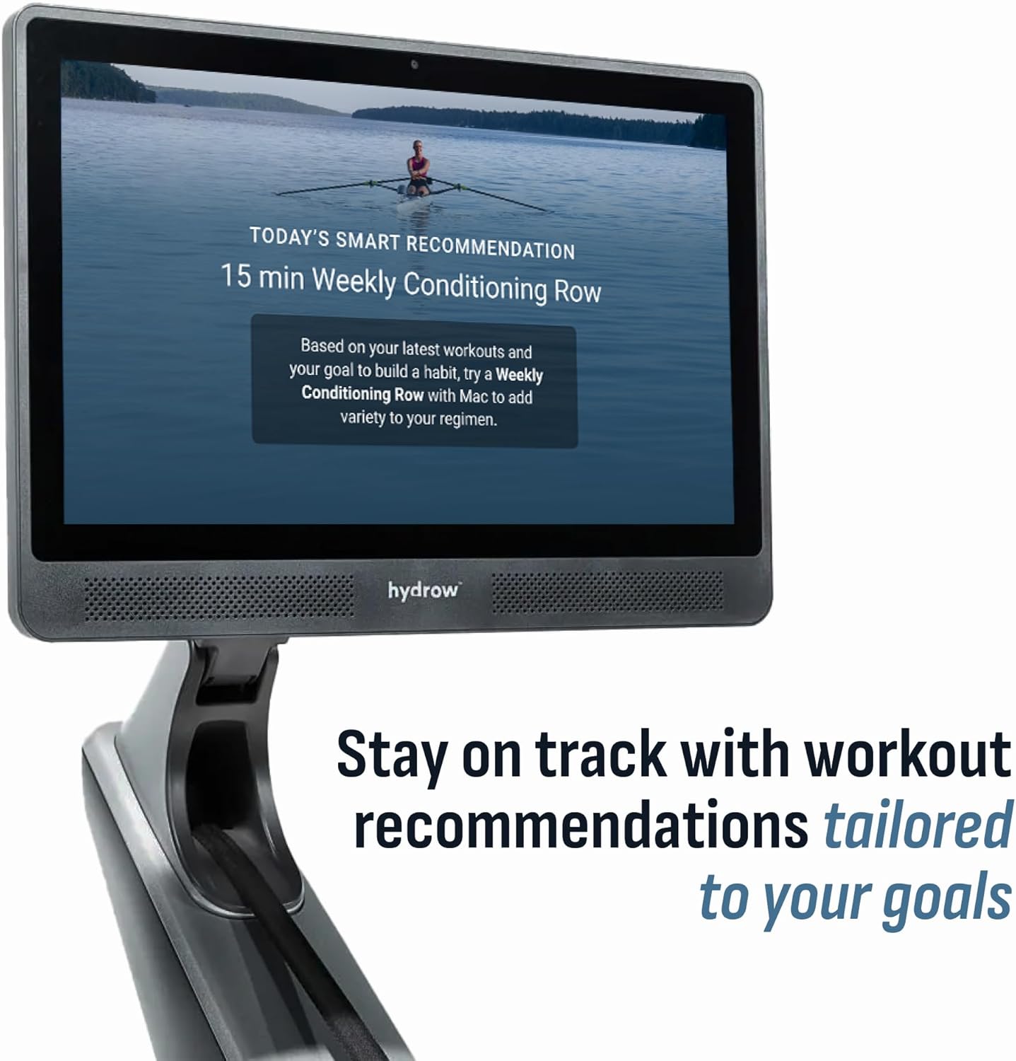 Hydrow Origin Rowing Machine with 22″ HD Rotating Screen, Upright Storage