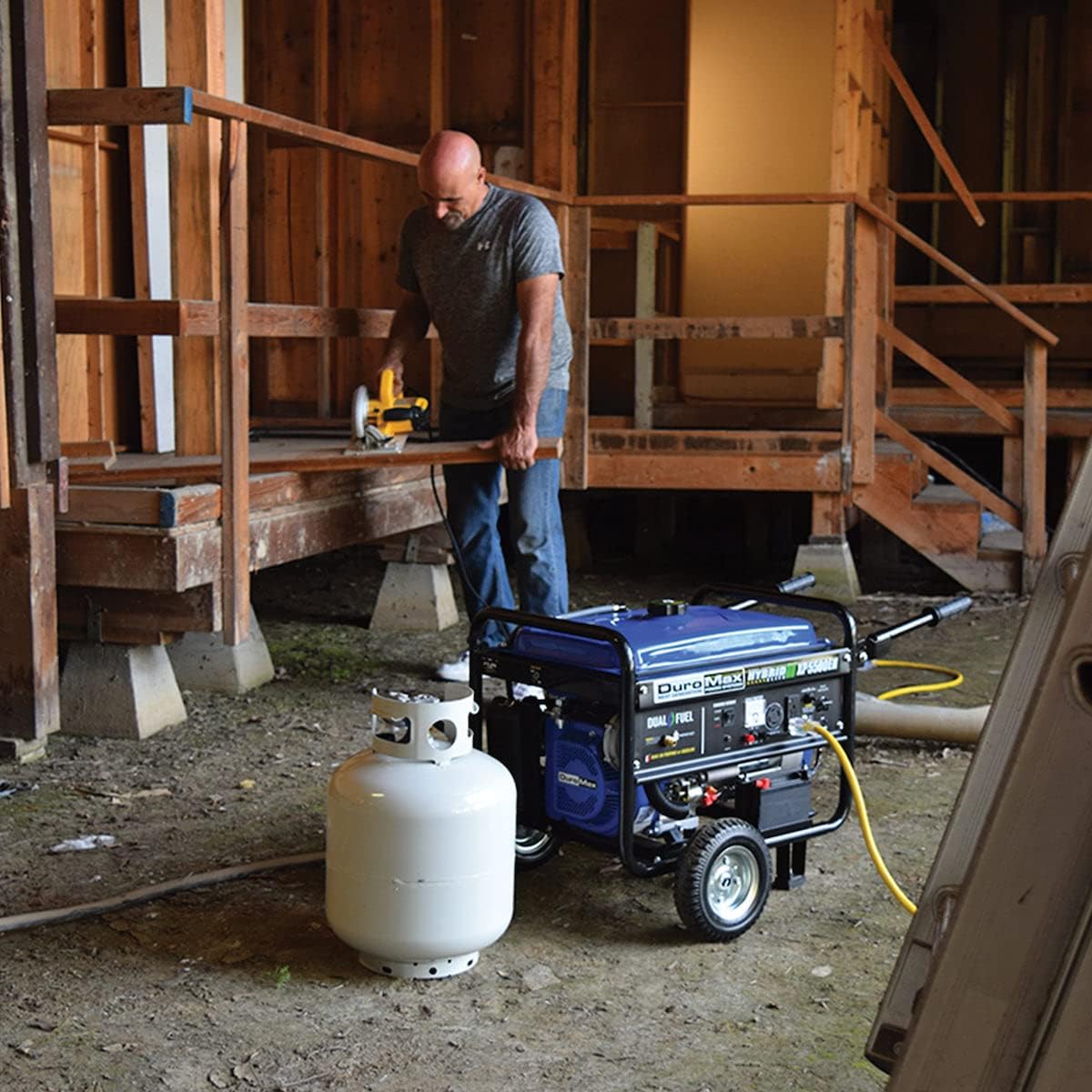 DuroMax XP13000EH 13,000-Watt Dual Fuel Portable Generator – Gas & Propane, Electric Start