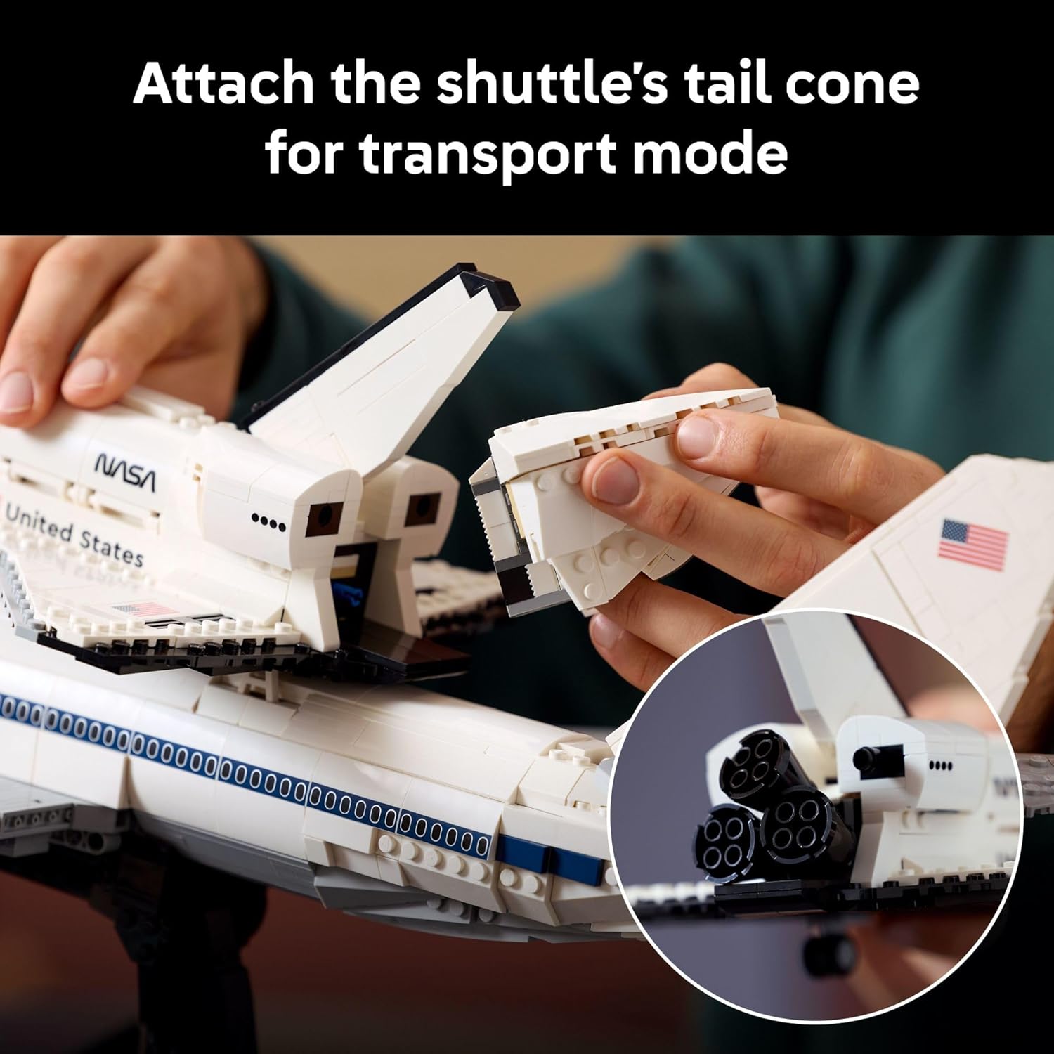 LEGO Icons Shuttle Carrier Aircraft Building Set Spaceship & Airplane Model Kit