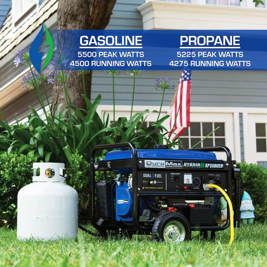 DuroMax XP13000EH 13,000-Watt Dual Fuel Portable Generator – Gas & Propane, Electric Start