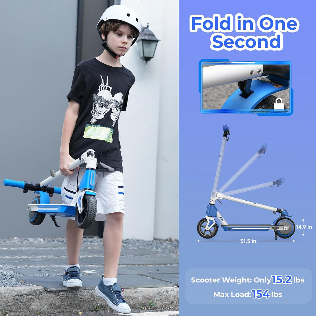 Electric Scooter for Kids & Teens, 500–1000W, 18–25 MPH, 21–28 Mile Range