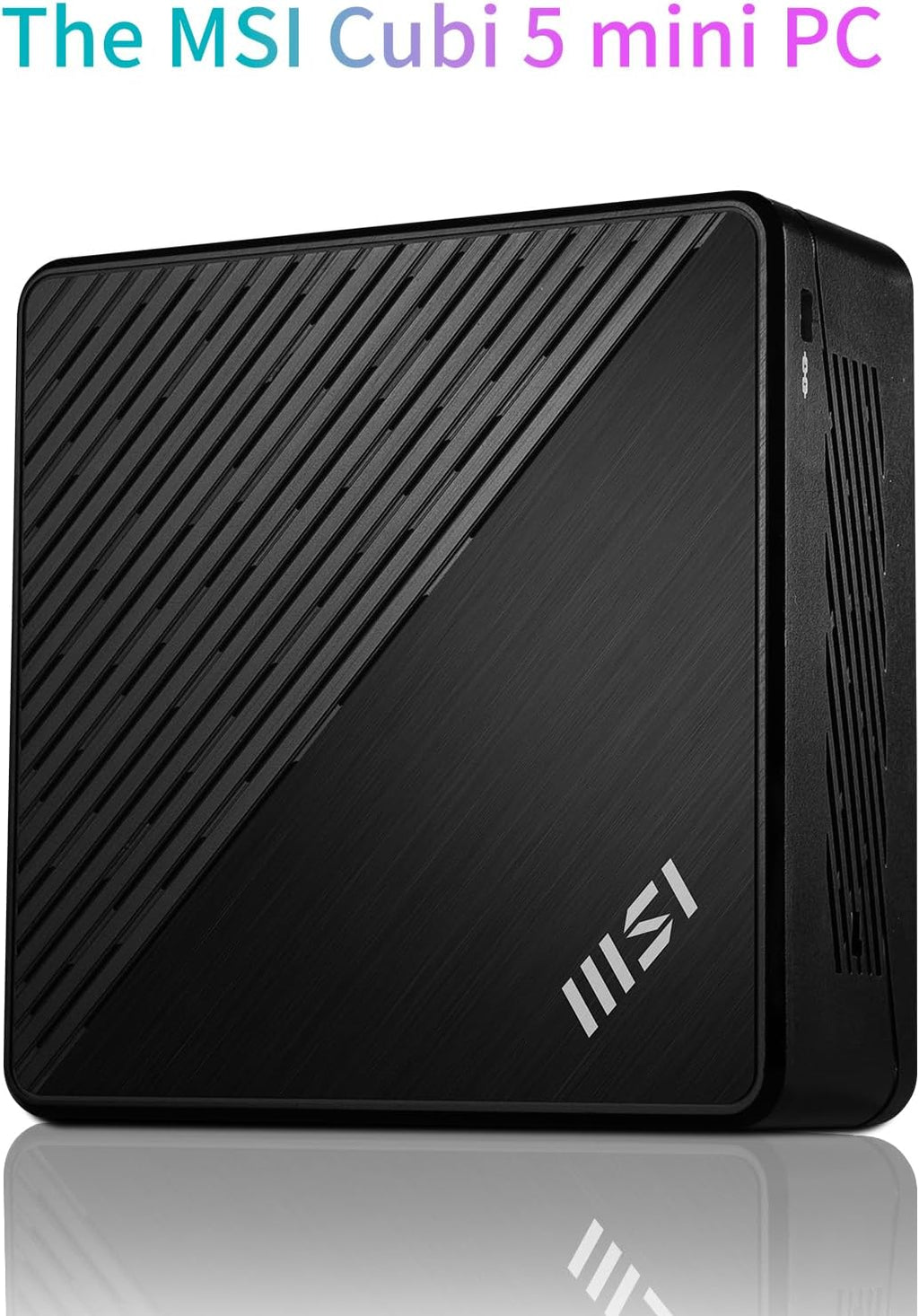 msi Cubi NUC AI Business Mini Desktop, Intel 16-Core Ultra 7 155H, 32GB DDR5, 1TB SSD, Support 4-Display & 4K, 2 x Thunderbolt 4, 2 x HDMI, Dual 2.5G LAN, Wi-Fi 6E, Windows 11 Pro, Black