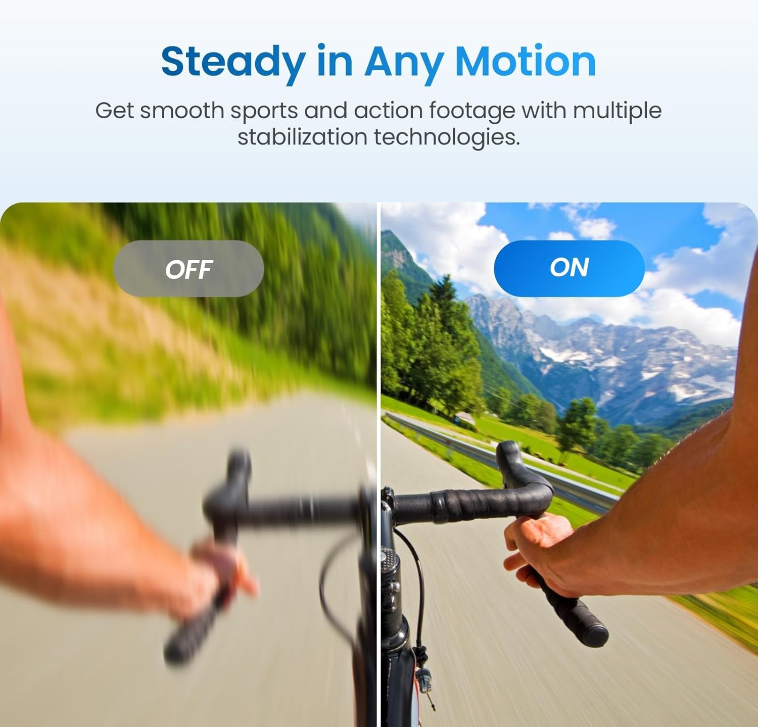 Action Camera 4K Waterproof to 52 ft with Hyper Stabilization & 3‑Hour Battery