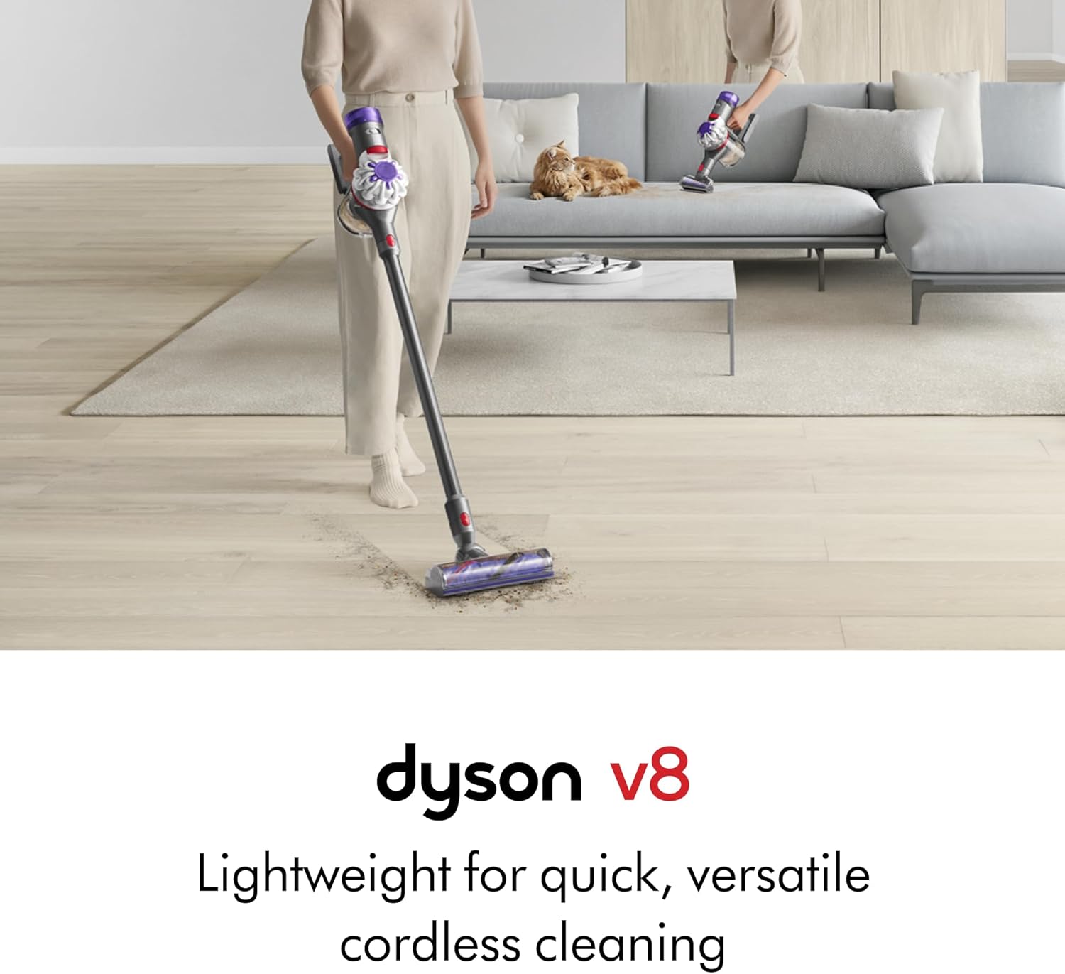 Dyson V8 Cordless Vacuum, Cleans Hard Floors and Carpets