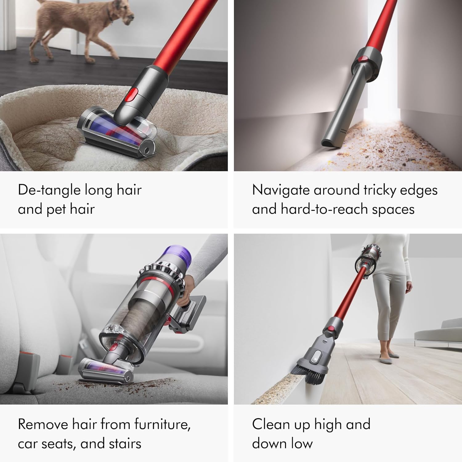 Dyson SV29 Outsize Cordless Vacuum Cleaner | Nickel/ReD