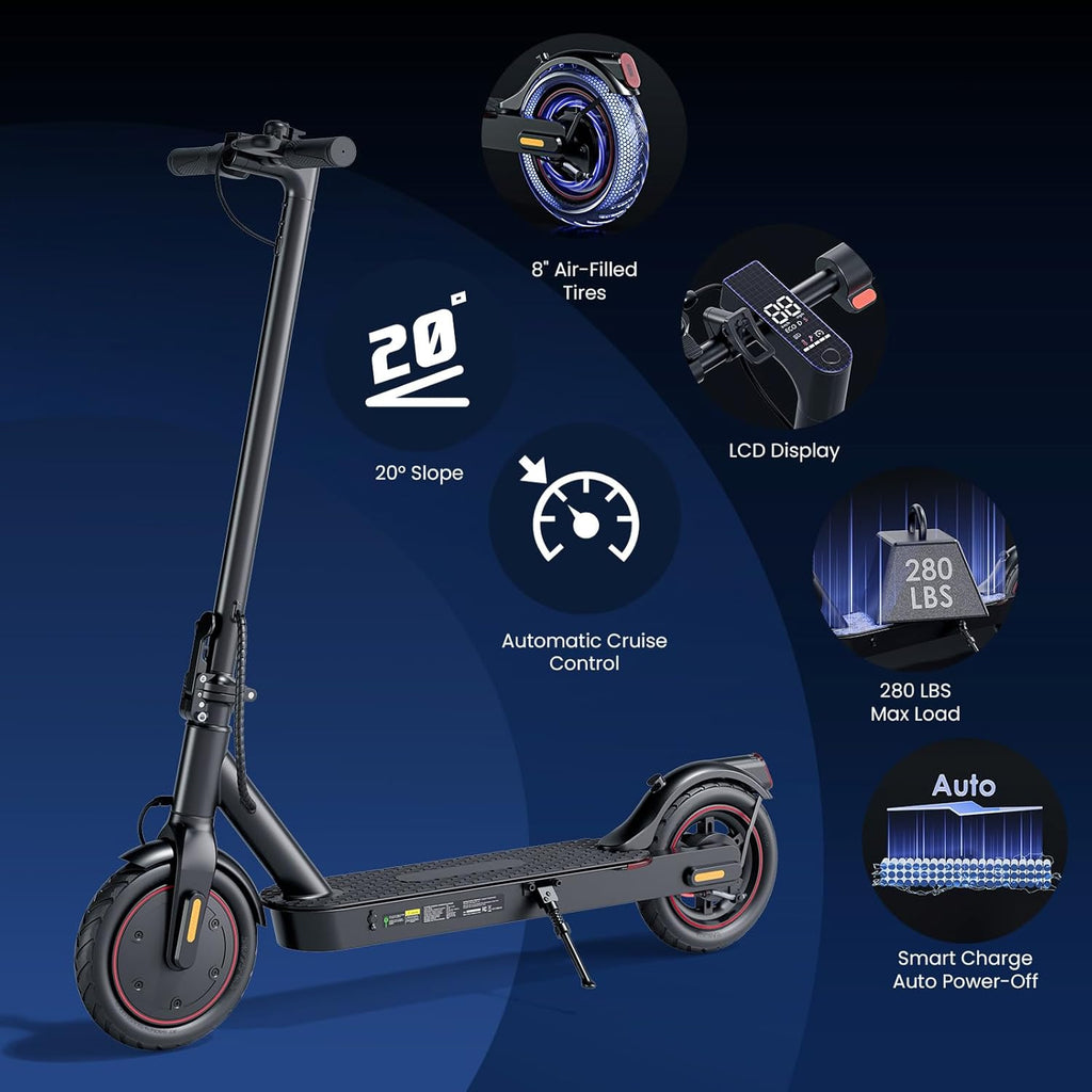 Electric Scooter for Kids & Teens, 500–1000W, 18–25 MPH, 21–28 Mile Range