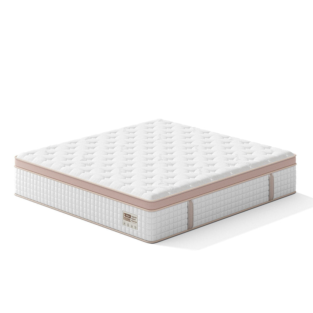 14" King Size Firm Hybrid Mattress with Gel Memory Foam and Pocket Springs