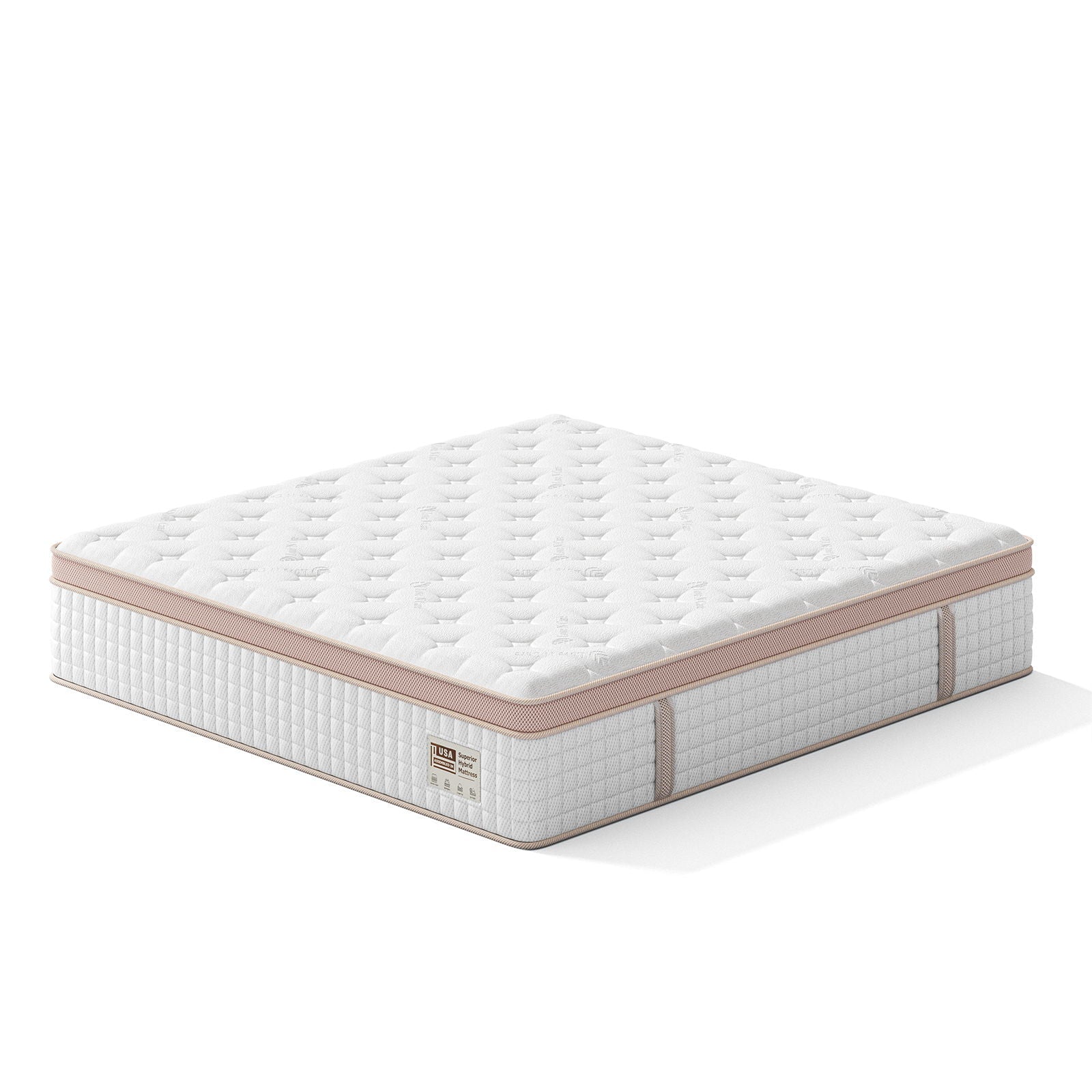 14" King Size Firm Hybrid Mattress with Gel Memory Foam and Pocket Springs
