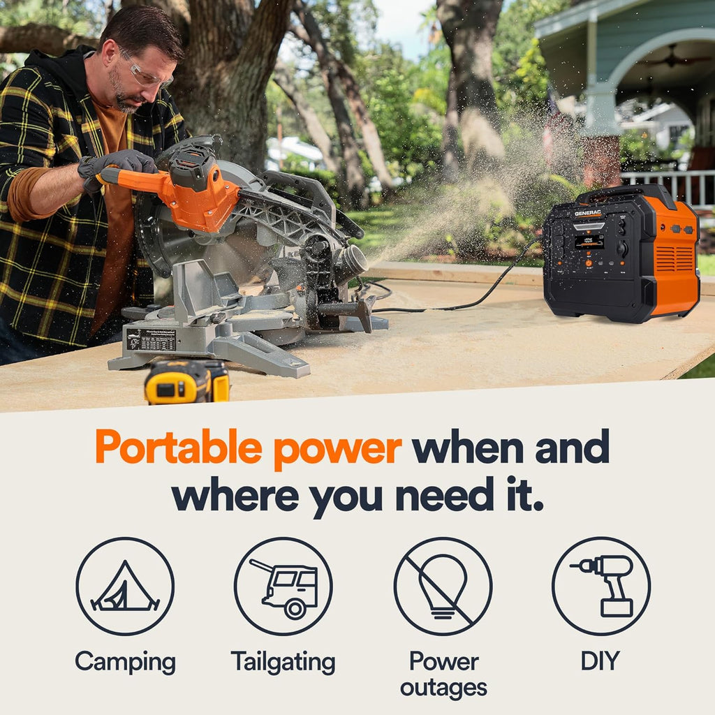 Generac 2106Wh Portable Power Station with Lithium-Ion Battery – Clean, Emission