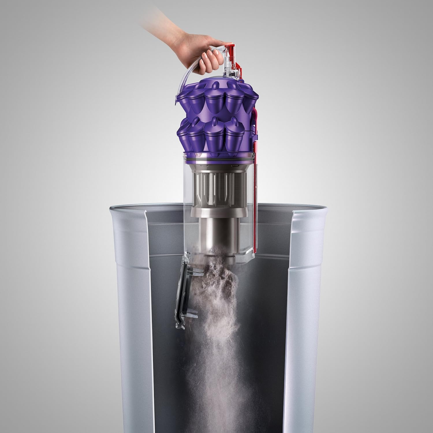 Dyson DC50 Animal Compact Upright Vacuum Cleaner, Iron/Purple – Corded