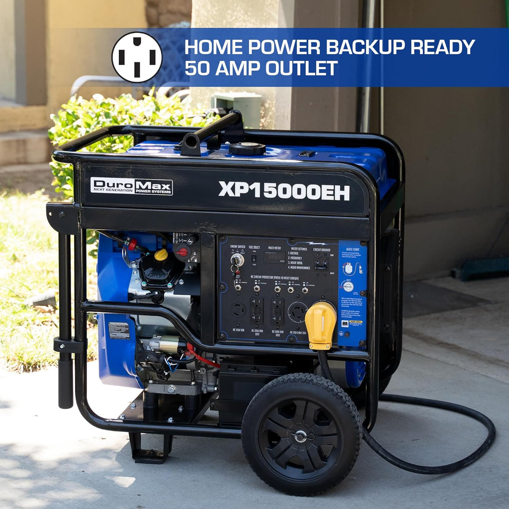 DuroMax XP13000EH Dual Fuel Portable Generator 13000 Watt Gas