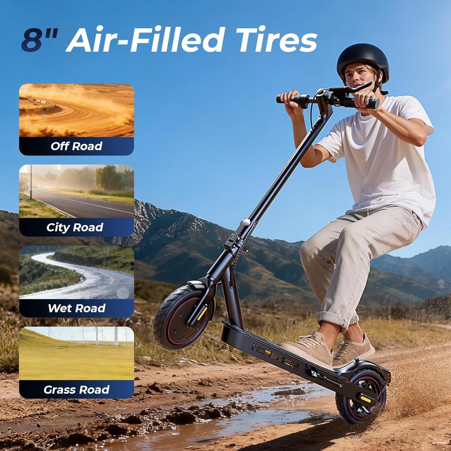 Electric Scooter for Kids & Teens, 500–1000W, 18–25 MPH, 21–28 Mile Range