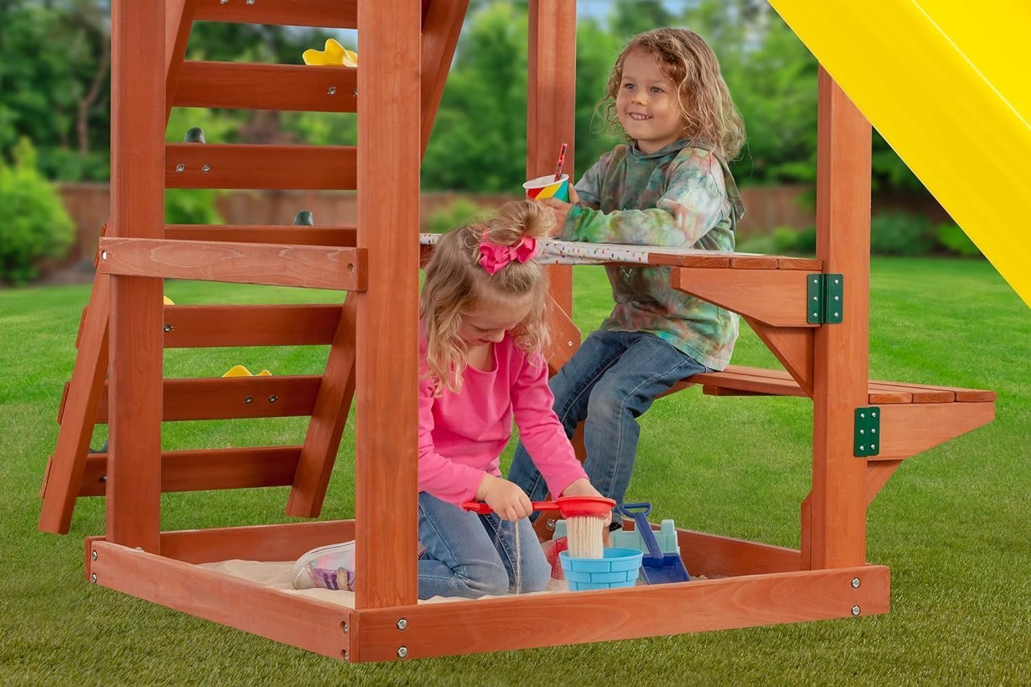Creative Cedar Designs Cedar Cottage Wooden Swing Set