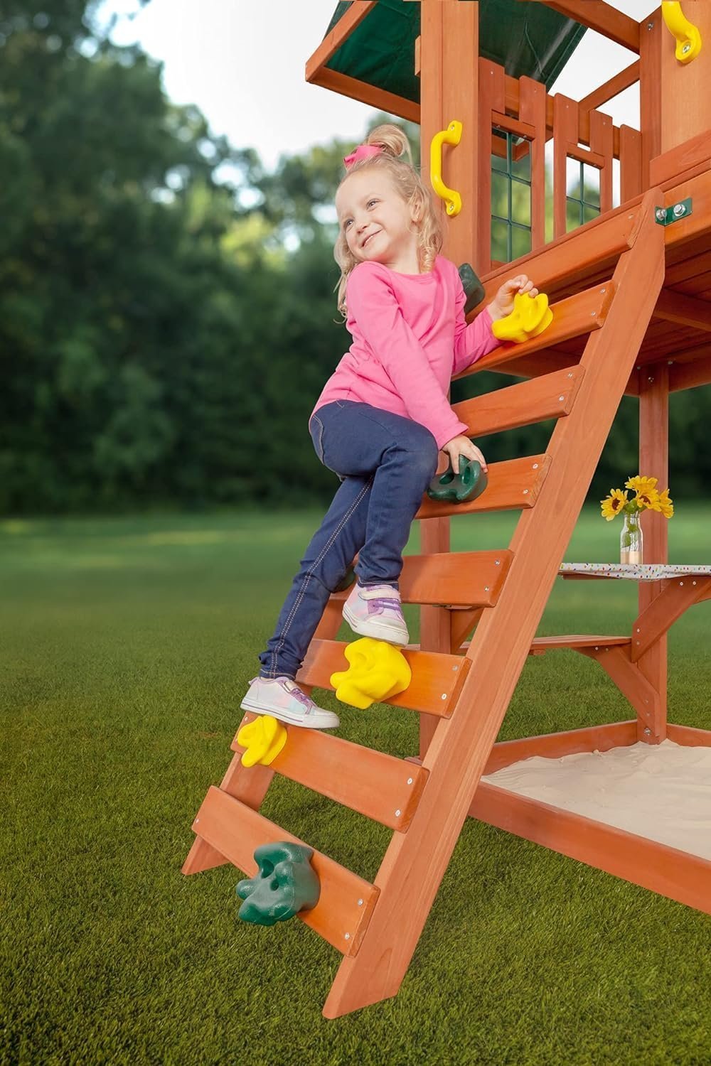 Creative Cedar Designs Cedar Cottage Wooden Swing Set
