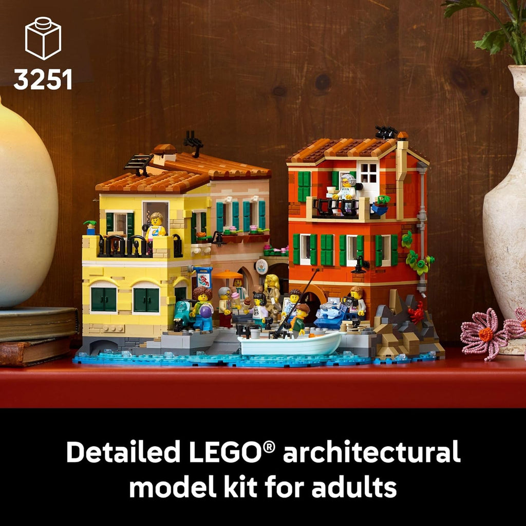 LEGO Ideas Italian Riviera Building Set  – DIY Home & Office Decor for Men & Women