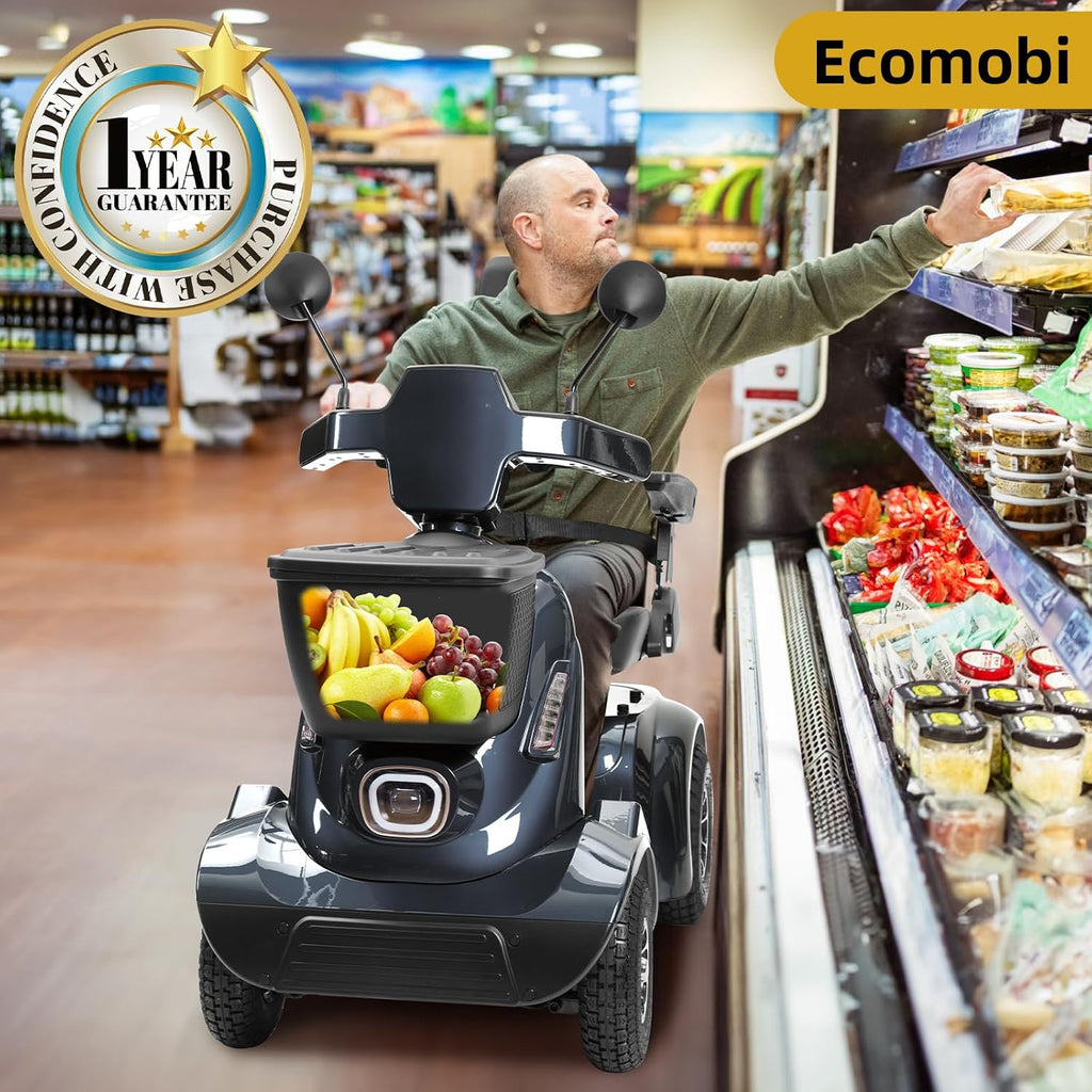 Heavy Duty Electric Mobility Scooter for Adults & Seniors, 16–32 Mile Range, 500–1000W, Off-Road