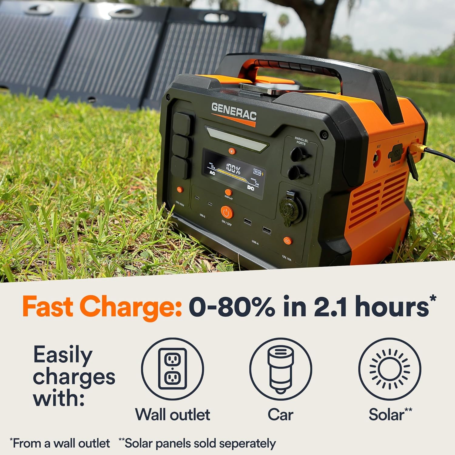 Generac 2106Wh Portable Power Station with Lithium-Ion Battery – Clean, Emission