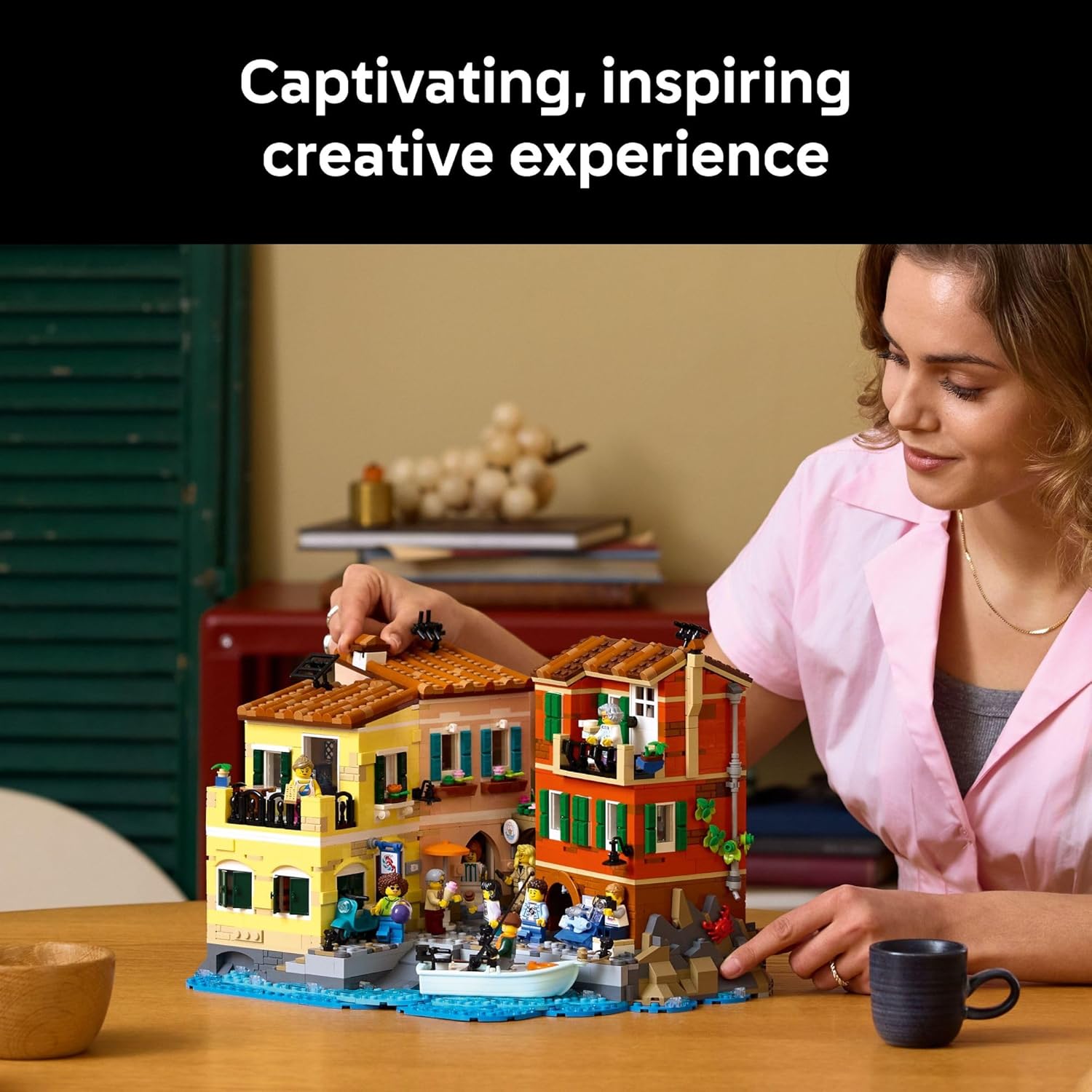 LEGO Ideas Italian Riviera Building Set  – DIY Home & Office Decor for Men & Women