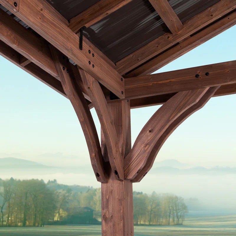 Arlington 12 Ft. W X 10 Ft. D Solid Wood Patio Gazebo