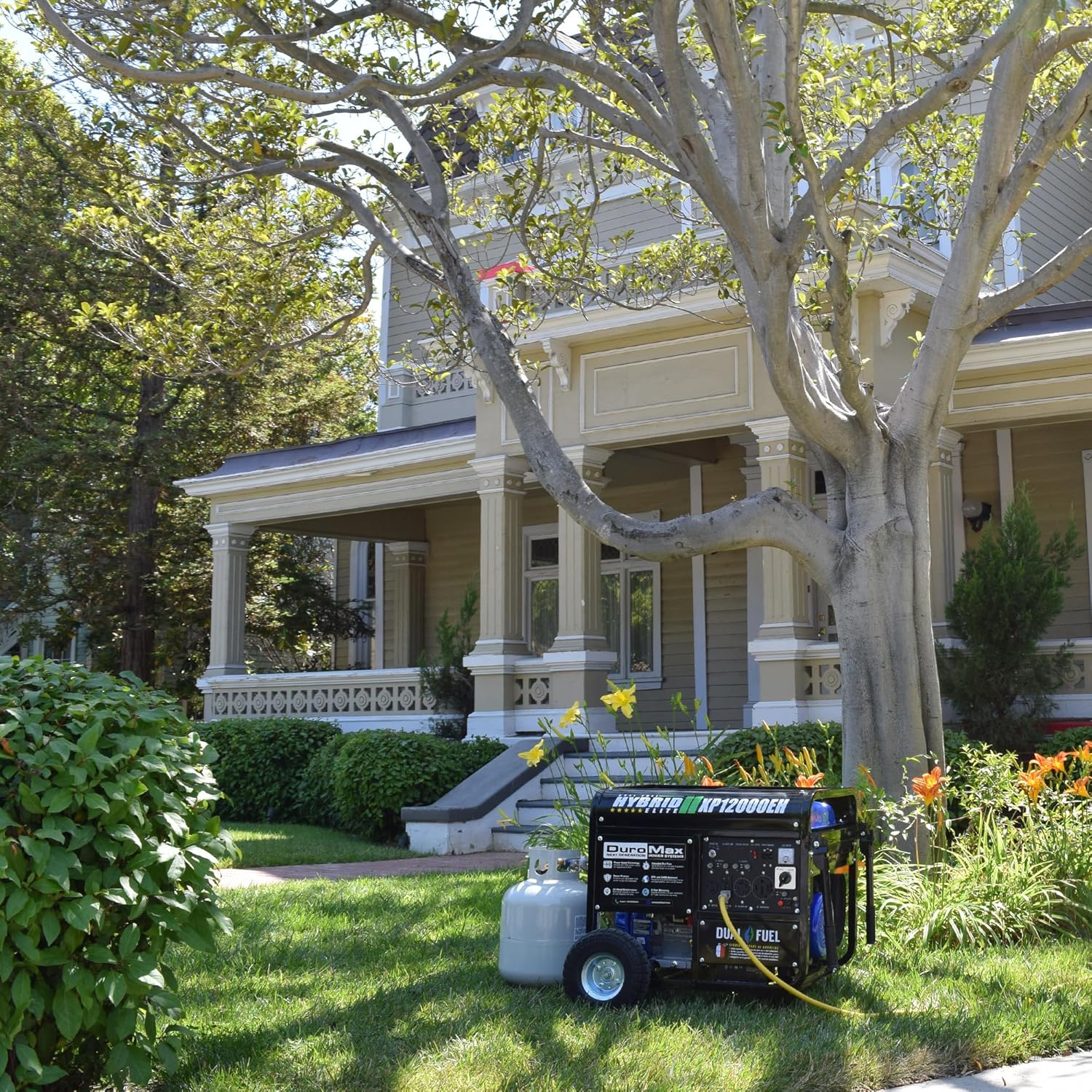 DuroMax XP13000EH 13,000-Watt Dual Fuel Portable Generator – Gas & Propane, Electric Start