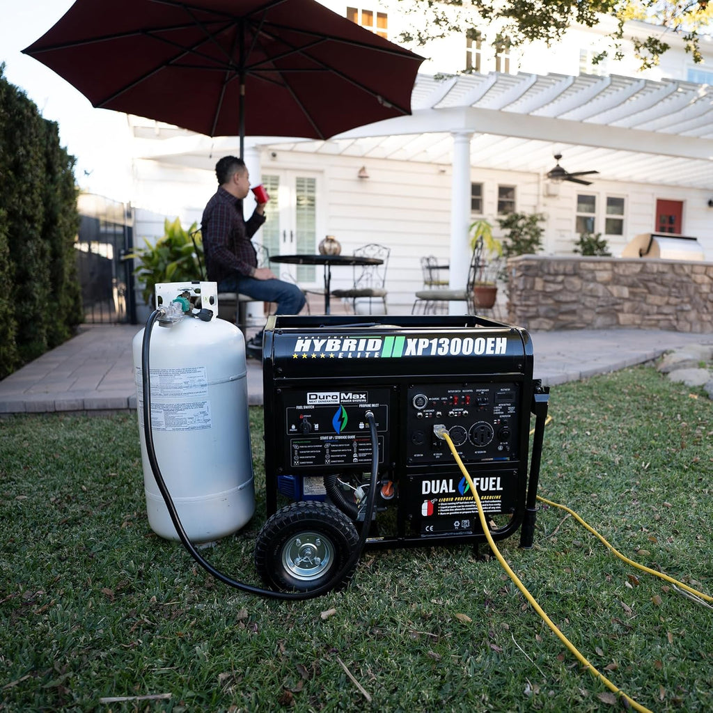 DuroMax XP13000EH 13,000-Watt Dual Fuel Portable Generator – Gas & Propane, Electric Start