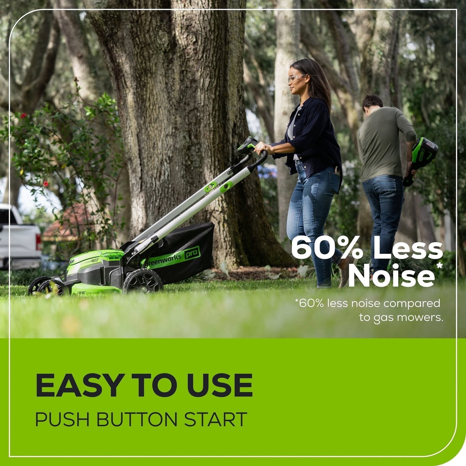 Greenworks 60V 25″ Cordless Brushless Self-Propelled Mower + Two (2) 4.0Ah Batteries & Dual Port Charger
