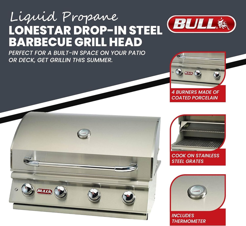 Bull 30″ Lonestar Select Stainless Steel Drop-In Grill